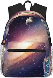 [EdWal] Universe Galaxy Outer Space print Business Laptop Backpack For Men,Travel Backpack College Backpacks for 15.7 Inch, Black, One Size