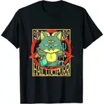 全新 HAIL LUCIPURR 撒旦 ANTICHRIST BAPHOMET 貓 T 恤