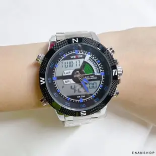 【ENANSHOP 惡南宅急店】四極運動電子錶 純鋼錶帶 不生鏽 抗過敏 日本機芯 韓國流行 手錶 男錶-0660F