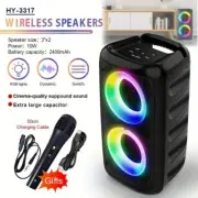 Outdoor RGB Light Bluetooth Speaker Strong Portable Wireless Dj Bass USA New