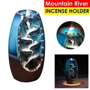 Smoke Backflow Mountain River Waterfall Ceramic Incense Holder Home Decoration
