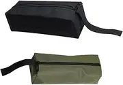 Metal Parts Repair Organizer Pouch,2 Pieces Small Tool Bags, Waterproof Oxford Canvas Zipper Storage Case,Multi-Purpose Small Zipper Tool Pouch, for Tools, Gadgets, Office Supplies, Cosmetics