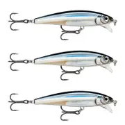 3x Rapala 10cm X Rap Magnum Cast Hard Body Casting Fishing Lures - Anchovy