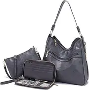 [YZAOLL] Women Large Crossbody Bags Ladies Satchel Shoulder Handbags Purse and Wallet Set for Women Totes Hobo Purses