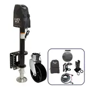 Black Jack Electric Trailer Jack Bundle with Harness kit & Jockey Wheel