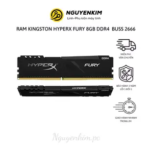 Ram ddr4 8G 2666MHz Kingston HyperX Fury 適用於 PC 帶散熱器