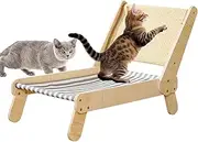 Sisal Cat Hammock, Sisal Cat Lounger | Cat Lounger Sisal Scratcher, 4 Adjustable Positions Comfortable for Kitten Nap Furniture for Kittens Small Dogs