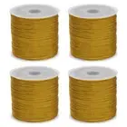 4 Rolls Nylon String Cord 45 Yards 0.8mm Nylon Cord Beading, Ochre