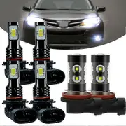 For Toyota Rav4 2013 2014 2015 Led Headlights High Low Beam Fog Lights Bulbs 360 Degree Pure White 6000k Dc 9-32v