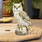 Owl Decoy Scarecrow Statue for Outdoor Patio Lawn