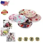Elegant Bone China Floral Dessert Plates Set of 6 - 8 Inch, Dishwasher Safe