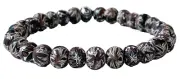 She Beads Stretchy Brown and White Hand Rolled Clay Beaded Bracelet (50% Off)