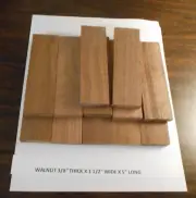 12 Walnut KNIFE BLOCK,HANDEL SCALES. 3/8" X 1 1/2" X 5"
