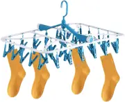 Rotation Sock Dryer with Pegs, Foldable Sock Hangers for Drying with 40 Clips, Underwear Dryer Hanger, Sock Hanger for Washing Line, Sock Hanger for Laund