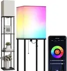 SUNMORY Floor Lamp with Shelves, Smart APP Control Standing Lamp with RGB Bulb,