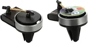 [COMPUKAS] 2Sets Retro Record Player Car Air Fresheners Stylish Aromatherapy Diffusers with Classic Fragrance Clips for Car Interior Unique Design for Comfortable Atmosphere