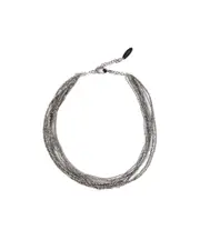 Brunello Cucinelli Vetro Bead Lobster Claw Fastened Necklace One size silver