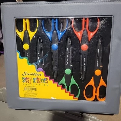 Scrapbooking Craft Scissor SCRIBBLERS Sassy Scissors Collection Set of 6