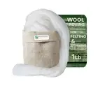 Kondoos Corriedale Wool Roving 1lb Ecru for Spinning, Knitting, Felting