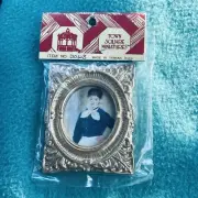 Vintage Town Square Miniature Dollhouse Resin Gold Framed Women Picture