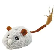 Automatic Squeaky Cat Toy | Soft Rubber Tire Moving Mice USB Charging,Interactive Pet Supplies with Rotatable Wheel Electronic Squeaky Animal Toys for Kitten Exercise