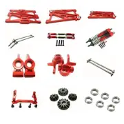 For rc 1/10 Himoto E10MTL E10MT E10BP Car aluminum Metal Upgrade DIY Parts Red