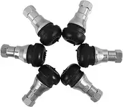 Tire Valve Stem Kit 6pcs Snap-in Tubeless Tire Valve Stems Rubber Construction Check Core for Car/truck