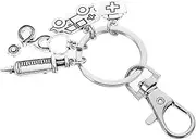[Baluue] Doctor Nurse Keychain Pendant Unique Medical Theme present Hanging Decor for Bags and Backpacks Elegant Ages for Theme Parties and Doctor