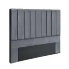 Artiss Bed Head Headboard Double Size Bedhead Velvet Frame Base Vela Grey fabric