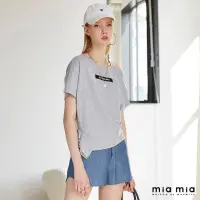 在飛比找momo購物網優惠-【mia mia】MIA DE MOI印花露肩T恤