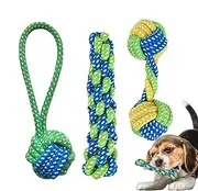 Suitable for Puppy Tights, Teething Rope Toy and Chew 3-Piece, Bites Stretching Strengthening Dogs, Elimination and Massage Goes