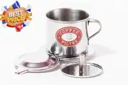 Vietnamese Coffee Phin Filter Set, Works with Trung Nguyen Coffee, Small (6oz)