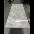 White Quartz Agate Dining Slab, Kitchen Slab Top, Handmade Furniture Decor Slab