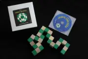 Original RUBIC CUBE - Chinese Puzzle with DVD Hand made wood rubix twist & turn