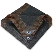 50% Black Shade Cloth, 10 x 12 FT Durable Mesh Tarp with Grommets