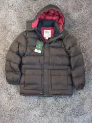 Eddie Bauer Classic Down Parka Goose Down 500 Fill Large Brown