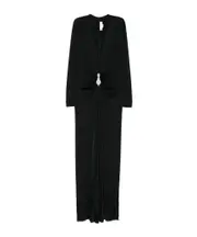 Victoria Beckham V-Neck Embellished Maxi Dress UK10,UK6 Black