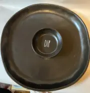 Rae Dunn Ceramic Chip And Dip Serving Tray, large black New