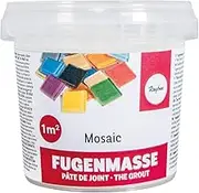 Rayher 1460100 White Mosaic Tile Grout for Grouting Stained Glass Tiles and Mosaic Crafts, 500 g