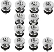 Kisangel Guitar Strap Lock Button Acoustic Guitar Bass Strap Locks Buckle (12 Pack)