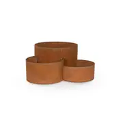 A.FRESCO Corten Steel Outdoor Home/Garden/Yard Planter/Pot 3 Tier 39cm Rust