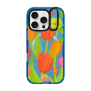 iPhone 16 Pro Impact Ring Stand Case MagSafe Compatible tulip froggies by smoleart