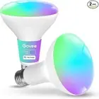 Govee Smart RGBWW WiFi/Bluetooth LED Light Bulbs, Music Sync, 2 Pack