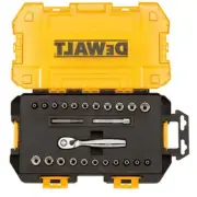 New Dewalt 1/4 in Drive SAE and Metric Ratchet and Socket Set 25 Piece DWMT73805