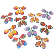 10pcs Magic Flying Butterfly Fairy Flying Toys Wind up Butterfly Toys Decoration