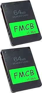 Skywin FMCB Free McBoot Card v1.966 for PS2-2 Pack Plug and Play PS2 Memory Card - 64 GB Memory Card PS2 Runs Games in USB Disk or Hard Disk