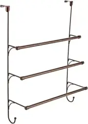 Franklin Brass (1-Pack) Over the Door Hooks Triple Towel Rack Bronze