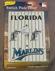 FLORIDA MARLINS METAL SINGLE LIGHT SWITCH COVER PLATE "NEW" FREE SHIPPING