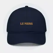 Le Mans 24 Hours racing baseball cap in blue and gold by Seco Canyon Race Club