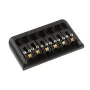 Metal 6 Strings Fixed Hardtail Electric Guitar Bridge with Roller Saddle Black